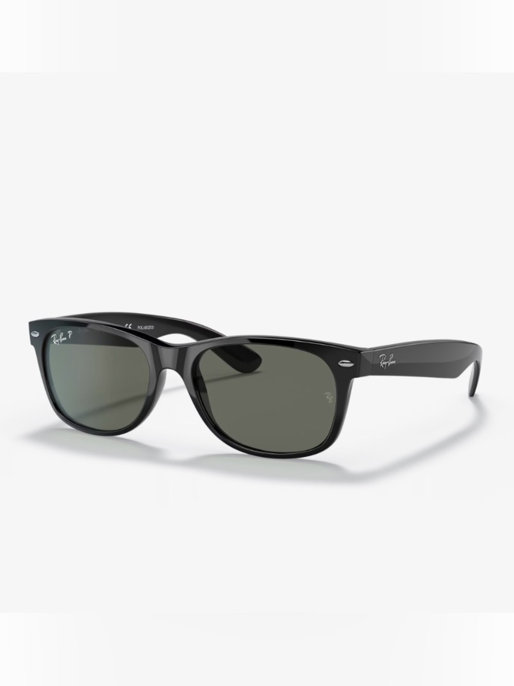 Ray-Ban New Wayfarer Box โ Black Frame with Polar Green Lenses